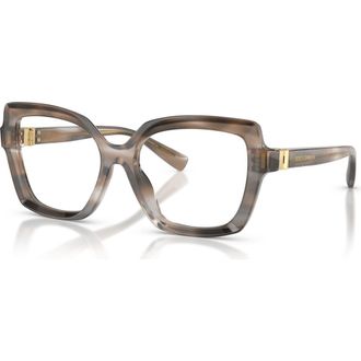 Dolce & Gabbana 53mm Butterfly optical glasses in Grey at Nordstrom