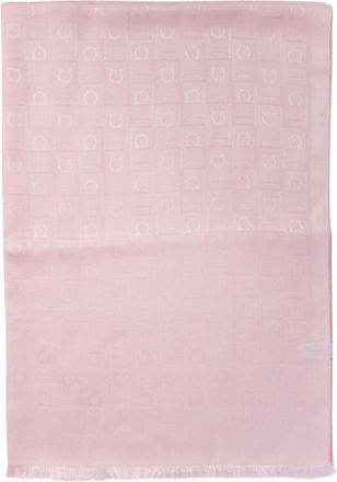 Ferragamo logo-jacquard scarf - Pink