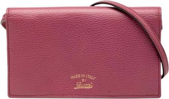 Gucci Pre-owned Vintage Crossbody Bag - Dames - Vintage Schoudertas - Roze - ONE Size - Leer - Vintage