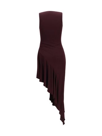 Alaia Womens Jersey Dress Burgundy Viscose