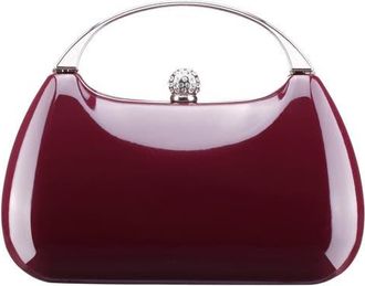 Nina Minaudi&egrave;re Top Handle Bag in Bordeaux at Nordstrom