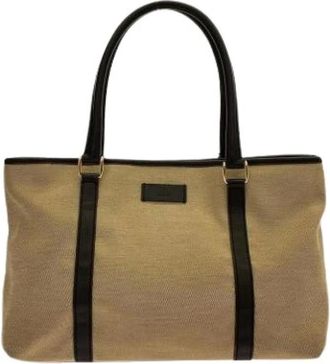 Gucci Pre-owned Tote Bags, female, Beige, Size: ONE SIZE Pre-owned Vintage Tote Bag
