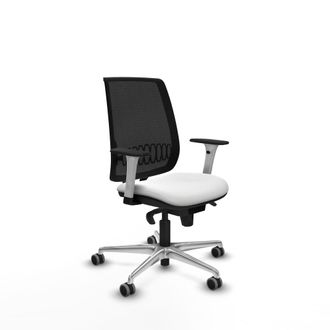Piqueras y Crespo Silla De Oficina Piqueras Y Crespo Alares Blanco Soporte Lumbar Ajustable