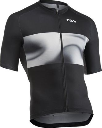 Northwave Force Evo Jersey Short Sleeve Velotrikot f&uuml;r Herren | schwarz/grau