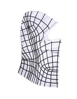 Dolce & Gabbana HAT9886 Striped Nylon Balaclava - White