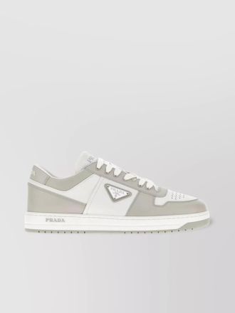 Prada leather two-tone low-top sneakers