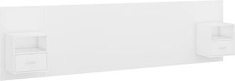 vidaXL Bed Headboard with Cabinets White Engineered Wood Vidaxl