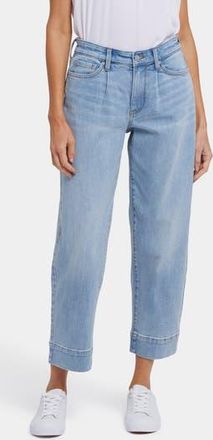 NYDJ Pleated High Waist Ankle Balloon Jeans in Santiago Sea at Nordstrom Rack, Size 10