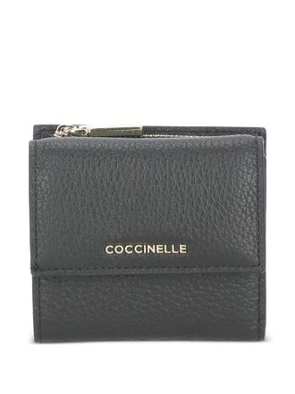 Coccinelle logo-detail leather wallet - Black