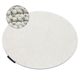RugsX RugsX Casablanca Loop Rug in White | Size: 200 cm diameter