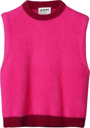 Pom Amsterdam Dames, Truien, Roze, Maat: S Polyamide