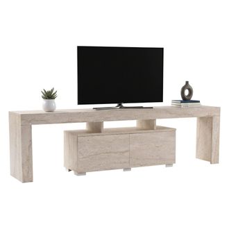 Dmora Dmora - Mueble De Televisi&oacute;n Andarna, Aparador De Sal&oacute;n, Mueble Bajo Para Tv, Base De Pared Equipada, 180x31 H50 Cm, Beige
