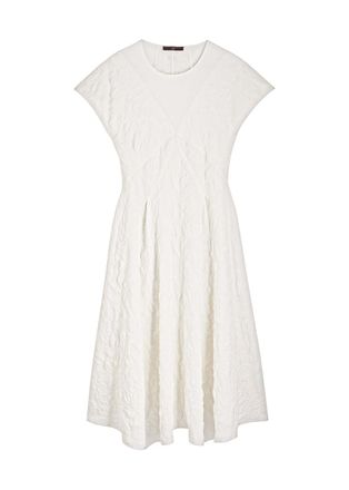 High High Party Floral-jacquard Stretch-jersey Midi Dress - White - 40 (UK8 / S)