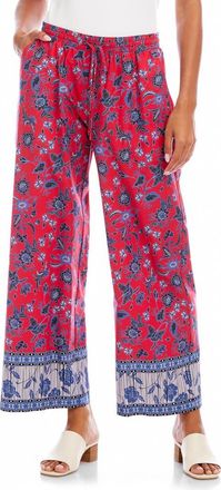 Karen Kane Crop Cotton Drawstring Pants in Red at Nordstrom, Size X-Small