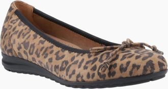 Hush Puppies Womens Lucille Bow Womens Ballerina Shoes - Brown - Size: 3