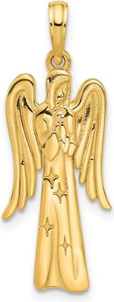 Diamond2Deal 14k Yellow Gold Fancy Angel Charm