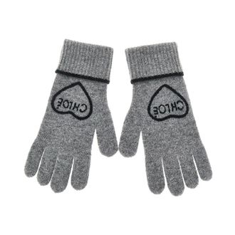 Chlo&eacute; Encoeur Wollen en Kasjmier Handschoenen - unisex - Accessoires - Grijs - Maat: ONE Size Wol