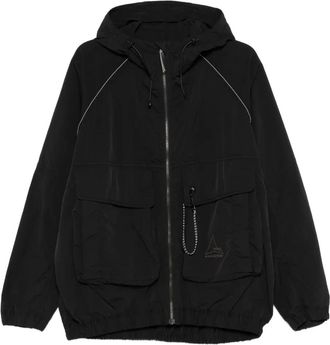 And Wander x ROA zip-up hooded jacket - Black