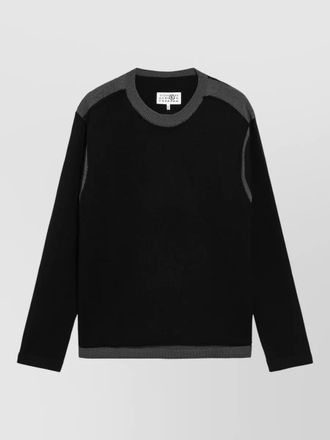 Maison Margiela crew neck sweater contrast shoulder panels