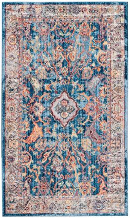 Safavieh Alfombra poli&eacute;ster blu/grigio 122 x 183 cm