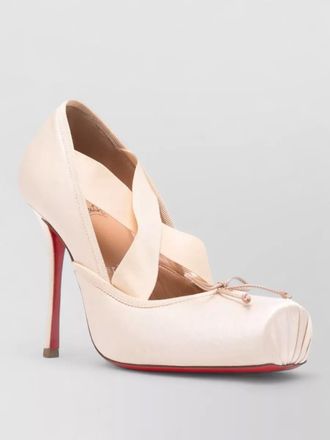 Christian Louboutin cassiastic satin pumps criss cross straps