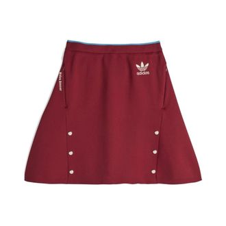 adidas Bordeaux Rode Gebreide A-Lijn Rok - Dames - Tenniskleding - Paars - XS - Polyester - Fitness