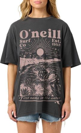 O'Neill Chore Break Oversize Cotton T-Shirt in Washed Black at Nordstrom, Size X-Large