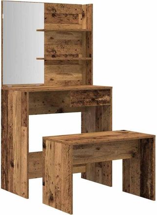 vidaXL Tocador de madera antigua de ingeniería Vidaxl