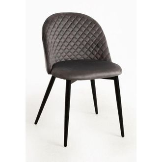Regalos Miguel Sillas Comedor - Silla Posa Terciopelo - Gris Oscuro
