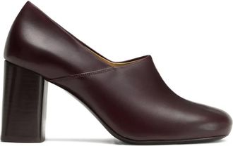 Christophe Lemaire 80 mm Anatomic pumps met blokhak - Bruin