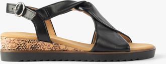 Gabor Rich Womens Sandals Black Leather - Size 3 Wide Fit (UK Shoe)