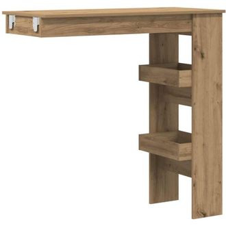 vidaXL Wall Bar Table Artisan Oak 102x45x103.5 cm Engineered Wood Vidaxl