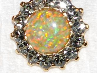 Mariana Womens Painted Lady Earrings In Yellow Opal/ Taupe