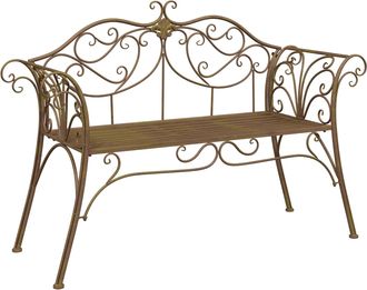 vidaXL Banco De Jard&iacute;n 2-n&uacute;mero De Plazas 130 X 47 X 90 Cm Acero Vidaxl