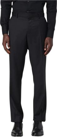 HUGO BOSS Broeken, Heren, Zwart, 3Xl, Wol, Op maat gemaakte broek Klassieke Stijl