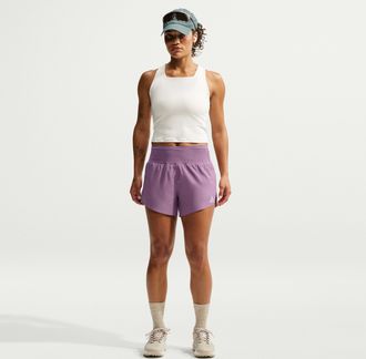Nike Womens Nike ACG Dri-FIT 4 Brief-Lined Trail Running Shorts in Purple | IO9649-536