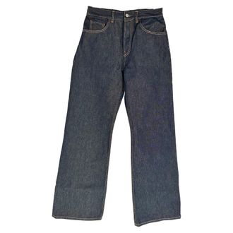 Acne Studios Straight-Leg Jeans in Dark Blue Cotton