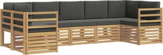 vidaXL Conjunto De Sof&aacute;s De Exterior 7 Uds. Blanco Y Antracita Vidaxl