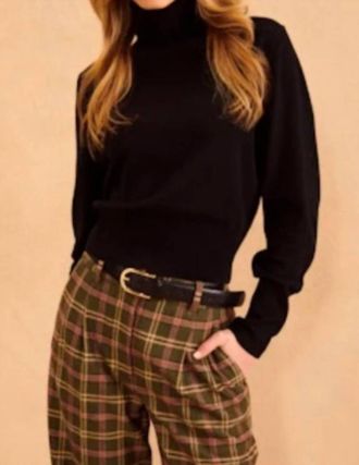John & Jenn William Turtleneck Top In Caviar