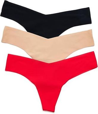 Commando Classic Thong - 3 Pack Womens Underwear Pack : SM/MD, Elastane/Nylon