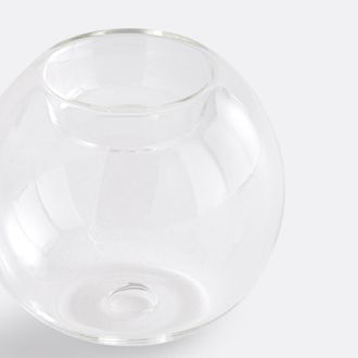 La Redoute Interieurs Set van 2 kandelaars van transparant glas, hoogte 7,5 cm, OVIA