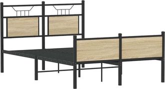 vidaXL Bed Frame without Mattress Sonoma Oak 120x200 cm Engineered Wood Vidaxl
