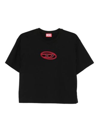 Tシャツ・カットソー DIESEL Woman T-Shirt Black A195200KIBY 02A Women's Denim-look T-shirt with wrap ties | Black | Diesel