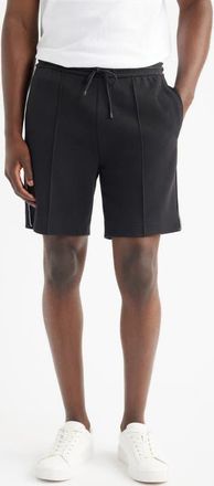 BOSS Pintuck Textured Shorts in Black at Nordstrom, Size Xx-Large