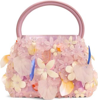 Cult Gaia Mini Solene Acrylic Flower Appliqué Top Handle Bag in Sweet Pea Multi at Nordstrom