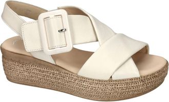 Gabor Plateau Wedge Sandalen 64.572.20 - Dames - Sleehakken - Beige - 37 1/2 EU - Leer - Schoenen