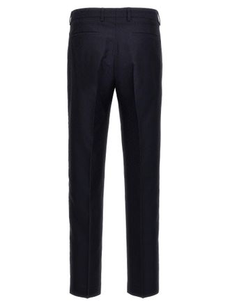Etro Cotton-Wool Blend Trousers - Navy