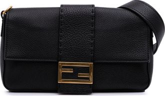 Fendi Pre-owned Womens Baguette Leather Shoulder Bag - Black - One Size