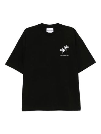 Mki Miyuki Zoku ink-flower T-shirt - men - Cotton - L - Black
