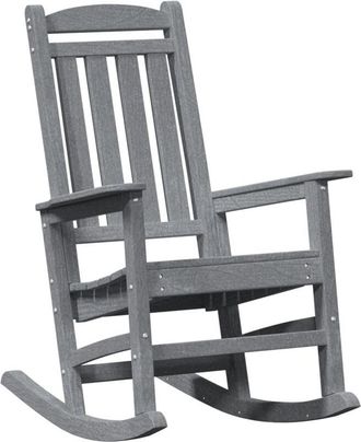 vidaXL Garden Rocking Chair Light Grey 70 x 92 x 108cm Plastic Vidaxl